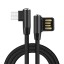 Lomený dátový kábel USB na Lightning / Micro USB 3