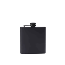 Lommeflaske til whisky 175 ml Rustfrit stål 304 Sort Skruelåg med holder Mål 11 x 9 cm Til fest og natur 1