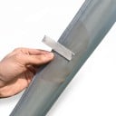 Lona de camping impermeable tarp con ojales de sujeción 5 x 3 m Tejido 15D con capa de silicona y PU Gris Refugio para camping y actividades al aire 4