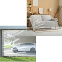 Lona de jardín impermeable transparente 2x5 m 0,18 mm Lámina con ojales Resistente a la lluvia, viento y heladas Cubierta protectora y aislamiento 6