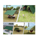Lona ultraligera para acampar, 4 x 4 m, impermeable, refugio turístico, protección UV, portátil, para jardín y playa, con bolsa 5