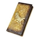 Long Leather Document Wallet with a Plastic Relief Design on the Front Card Slots and ID Window Size 18.5 x 9 cm 8