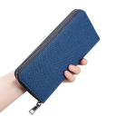 Long Men's Zip Wallet More Card and Banknote Slots Polyvinyl Synthetic Leather Elegant Everyday Accessory 8