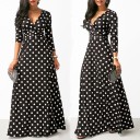Long Polka Dot Dress 4