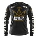 Long Sleeve Motocross Jersey with Large Crown Design on the Chest with Number and Text on the Sleeves for Off-Road Motorcycle Riding 1