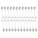 Long Stainless Steel Tea Spoon Decorative Leaf Handle Dessert Spoons for Coffee Tea Ice Cream Fruit Elegant Cutlery 24pcs 2