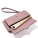 Long wallet made of PU leather and polyester with a wrist strap, zip fastening, front with a pointed flap, 19.5 x 10.5 x 4 cm 8