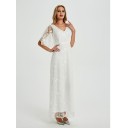 Long Women's Dress with Lace 3
