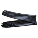 Long Women's Gloves Made of Artificial Leather 3