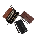 Long Zip Wallet 19 x 10.5 x 4 cm Large Capacity Wrist Strap Synthetic Leather With Clip for Everyday Use 2