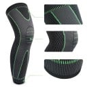 Longue genouillère élastique à compression manchon pour toute la jambe antidérapant avec renfort de rotule tricot 3D pour la course et le sport ainsi que le soutien du genou 4