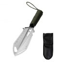 Lopată de supraviețuire multifuncțională 6 în 1 din oțel pentru scule Cuțit Ferăstrău Vârf de lance Cheie Allen Riglă Extractor de cuie Unelte tactice pentru exterior 5