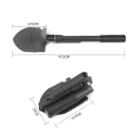 Lopată pliabilă de camping 41,5 cm cu husă Lopată militară compactă pentru exterior pentru drumeții 12 x 12,5 cm Instrument multifuncțional pliabil 2