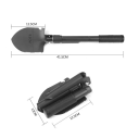 Lopată pliabilă din oțel aliat militar cu carcasă, instrument multifuncțional de camping și drumeții, lopată pentru exterior 2