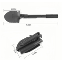 Lopată și sapă pliabile multifuncționale pentru camping, 41,5 cm, pliate, 12 x 12,5 cm, cu husă, instrument portabil de supraviețuire, pentru drumeții în aer liber 2