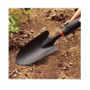 Lopatina da giardino ergonomica 31 x 8,5 cm in metallo nero-arancione per il trapianto di piante, raccolta di terra e diserbo 2