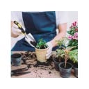Lopatka de jardin ergonomique en acier inoxydable noir-jaune pour la plantation, le rempotage, le désherbage, le creusage et le travail du sol 4