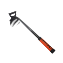 Lopatka na čištění plevele 38 cm 8 zubů nerezová ocel černá oranžová ruční zahradní nástroj pro odstraňování plevele 1