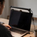 Λωρίδα LED φωτός για φορητό υπολογιστή 30 εκ Ασύμμετρο φως με σκίαστρο Αφής έλεγχος Ρύθμιση φωτεινότητας Αλουμίνιο Μαύρο Τροφοδοσία USB Για ταξίδια 2