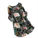 Løs kjole med blomsterprint 4