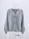 Løs sweater med knapper til kvinder 8