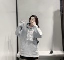Løs sweatshirt til damer, grå 2