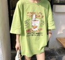 Lös T-shirt för kvinnor med urringning på ryggen 8