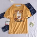 Lös T-shirt för kvinnor med urringning på ryggen 9
