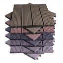 Losas de terraza WPC 30 × 30 × 1,8 cm, compuesto de madera-plástico (60 % madera + 30 % plástico), sistema de clic, para jardín, terraza 2