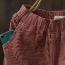 Løse damebukser med elastisk talje 3