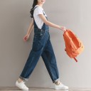 Løse damejeans med hagesmækker 4