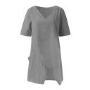 Losse asymmetrische top voor dames 7