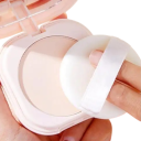 Løst fikseringspudder til makeup med spejl Kompakt bærbart oplysende pudder til alle hudtyper 8