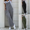 Løstsiddende jumpsuit med stropper til kvinder 1