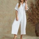 Løstsiddende skjortejumpsuit til kvinder 3