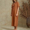 Løstsiddende skjortejumpsuit til kvinder 1