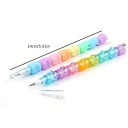 Lot de 2 crayons mécaniques avec ours en peluche 14 cm Crayons automatiques pastel mignons pour fournitures d’écriture de bureau scolaire pour enfants 2