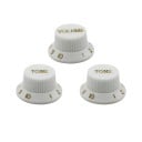 Lot de 3 boutons en plastique pour guitare électrique ST, commandes de tonalité et de volume de remplacement, couleurs neutres, accessoires 3