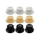 Lot de 3 boutons en plastique pour guitare électrique ST, commandes de tonalité et de volume de remplacement, couleurs neutres, accessoires 7