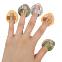 Lot de 5 mini éponges à doigts 3,6 x 3,5 cm Houppettes cosmétiques pour un maquillage détaillé Anti-cernes et maquillage Applicateurs fins 6