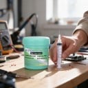 Lötfluxpaste NC-559-ASM 100 g Nicht abwaschbar Halogenfrei Dose 6,6 x 7,7 cm Grün Für Reparaturen von Leiterplatten 9