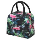 Lounas termosäilytys laukku flamingo-kuvio 23x13x19 cm Tumman vihreä Eristävä kylmälaukku ruokaa varten Välipalalaukku kouluun ja työhön 1