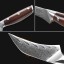 Loupací nůž z damascénské oceli 2