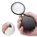 Loupe pliante Grossissement 10x Diamètre 70 mm Loupe portable pour la lecture et le travail détaillé Optique de qualité Corps en métal Boîtier 2