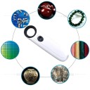 Loupe portative avec éclairage LED, grossissement 40x, pour examiner les détails, les bijoux, les minéraux, les pièces de monnaie en jade, les impressions, l'électronique, 12 x 3,3 cm 4