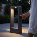 Low Column LED Light 15 W COB Neutral White 4500 K 30 cm Aluminium AC 85–265 V Black Waterproof Lamp for Lawn and Garden at Villa 4