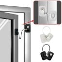 Lucchetto di sicurezza per finestre con cavo e chiave Limitatore di apertura della finestra Installazione con incollaggio senza foratura ABS 4