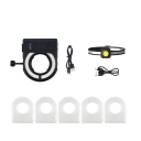 Luce circolare LED per airbrush con cavo USB Type-C nera con luce aggiuntiva e coperture protettive per verniciatura 2