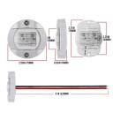 Luce di poppa LED per barca 12V DC blu/bianca impermeabile IP67 ABS diametro 75 mm illuminazione di bordo 147 lm angolo di illuminazione 120° 4