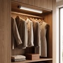 Luce LED con sensore di movimento 50 cm Wireless Magnetica 3 colori di luce Dimmerabile USB-C Alluminio Nera Sotto il mobile per armadi e guardaroba 4